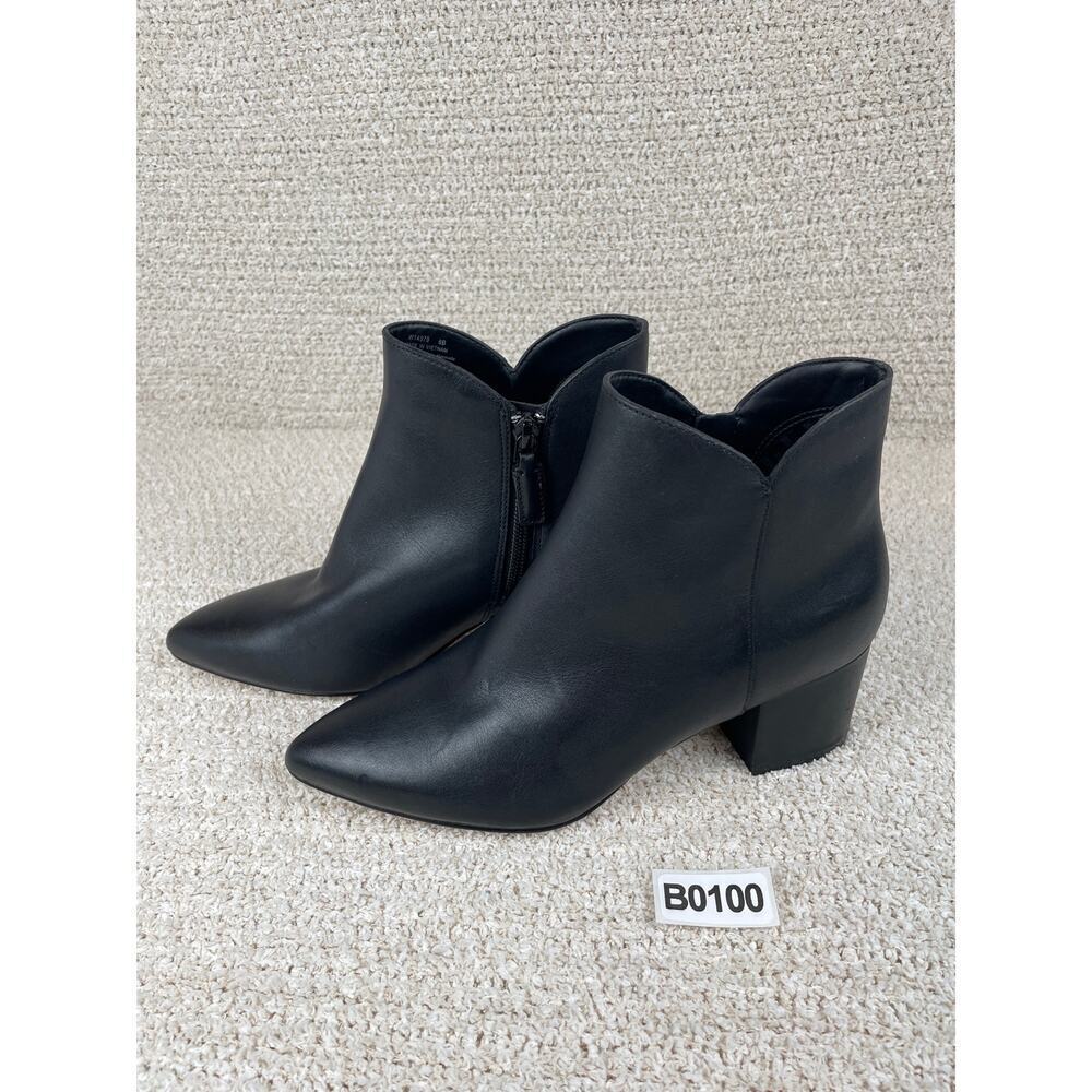 COLE HAAN Elyse Leather Booties Women's Size 6B Black W14979